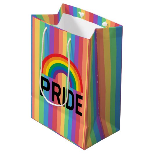 Pride Rainbow Medium Cadeauzakje (Voorkant Gekanteld)