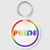 Pride Rainbow Metal Circle Sleutelhanger, 2" Sleutelhanger (Voorkant)