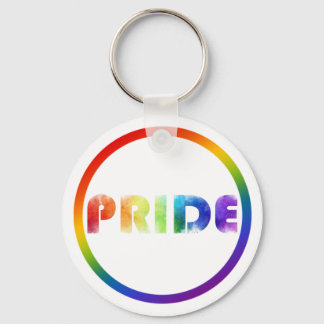 Pride Rainbow Metal Circle Sleutelhanger, 2" Sleutelhanger