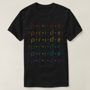 Pride Rainbow Pattern Stippen Gay LGBT Queer Ally T-shirt