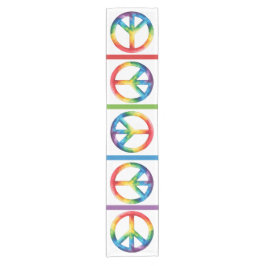 Pride Rainbow Peace Sign Korte Tafelloper