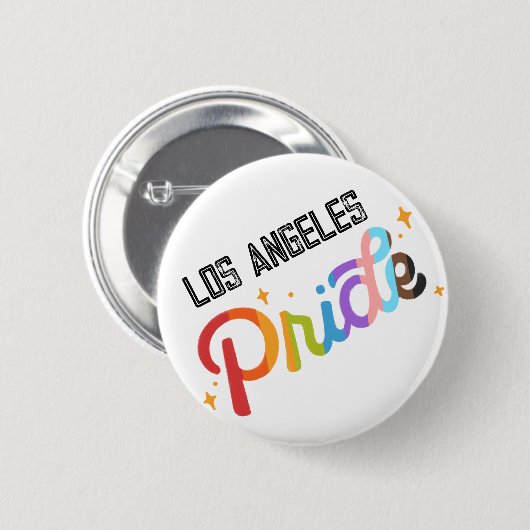 Pride Rainbow Pin met stadstempel - Los Angeles Ronde Button 5,7 Cm (Voorkant /achterkant)