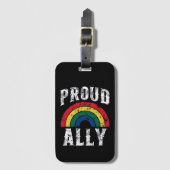 Pride Rainbow Proud Ally Lesbische Pride  Bagagelabel (Voorkant (verticaal))