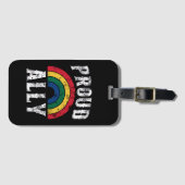 Pride Rainbow Proud Ally Lesbische Pride  Bagagelabel (Voorkant (horizontaal))