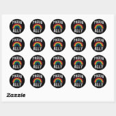 Pride Rainbow Proud Ally Lesbische Pride Ronde Sticker (Vel)