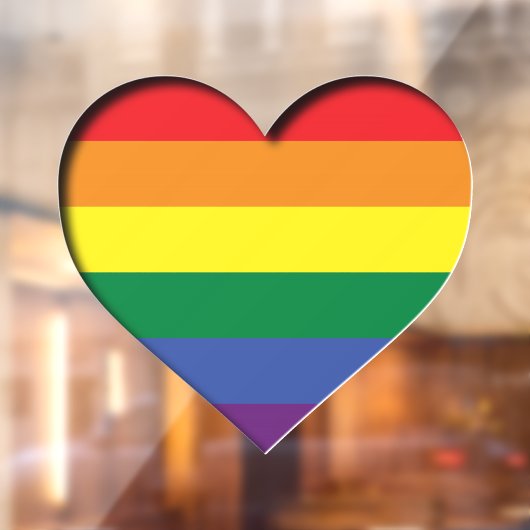 Pride Rainbow Raamsticker (Vel 2)