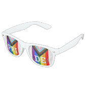PRIDE Rainbow retro Shades/Fun Party Sunbribril Zonnebril (Gekanteld)