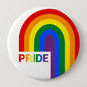 Pride Rainbow Ronde Button 4,0 Cm (Voorkant)