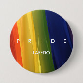 PRIDE Rainbow Ronde Button 7,6 Cm (Voorkant)