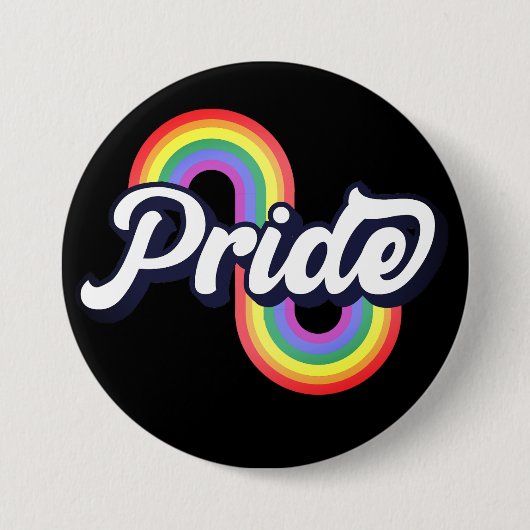 Pride Rainbow Ronde Button 7,6 Cm (Voorkant)