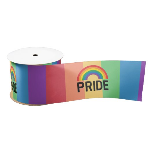Pride Rainbow Satijnen Lint (Spoel)