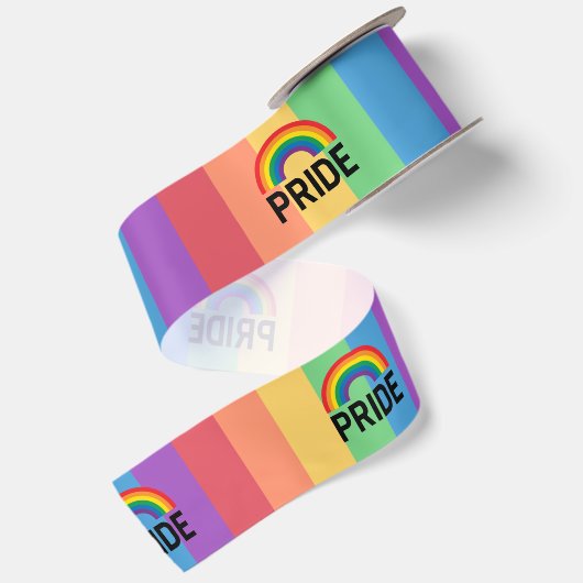 Pride Rainbow Satijnen Lint (Achterkant)