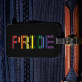Pride Rainbow Scan LGBTQ Typografie Bagagelabel