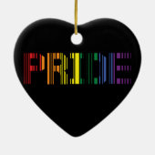 Pride Rainbow Scan Typografie Keramisch Ornament (Achterkant)
