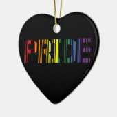 Pride Rainbow Scan Typografie Keramisch Ornament (Links)