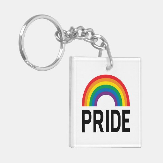 Pride Rainbow Sleutelhanger (Voorkant Links)