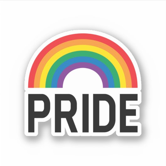 Pride Rainbow Sticker (Voorkant)