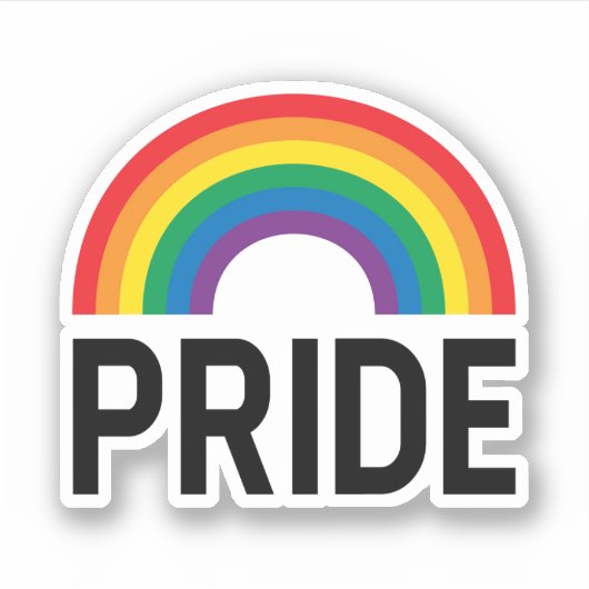 Pride Rainbow Sticker (Voorkant)