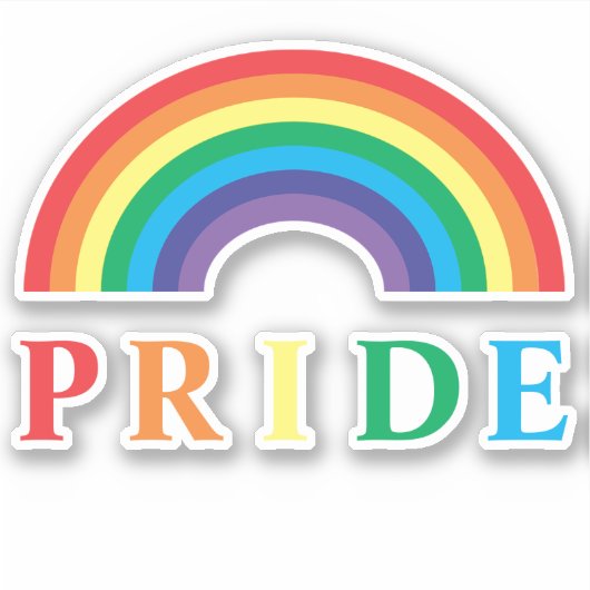 Pride Rainbow Sticker (Voorkant)