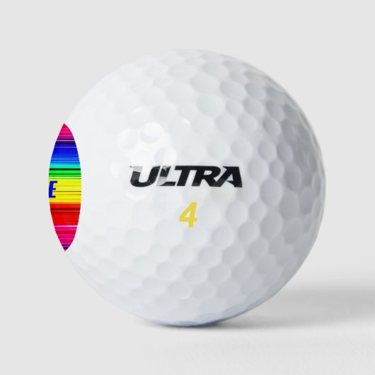 PRIDE Rainbow Stipes Gay LBGQT Golfballen (Logo)