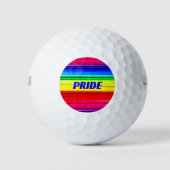PRIDE Rainbow Stipes Gay LBGQT Golfballen (Voorkant)