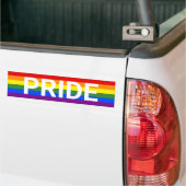 PRIDE Rainbow Stripes LGBT-vlag Bumpersticker (Op Truck)