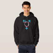 Pride Rainbow Trans Kleuren Hoodie (Voorkant volledig)