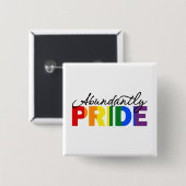 Pride Rainbow Trots om homo te zijn Vierkante Button 5,1 Cm (Voorkant /achterkant)