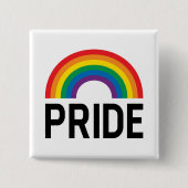 Pride Rainbow Vierkante Button 5,1 Cm (Voorkant)