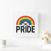 Pride Rainbow Vierkante Klok (Huis)