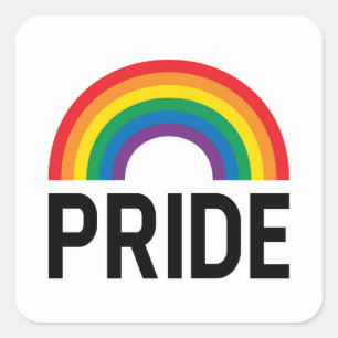 Pride Rainbow Vierkante Sticker