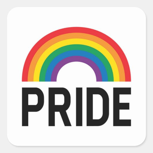 Pride Rainbow Vierkante Sticker (Voorkant)
