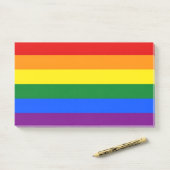 Pride Rainbow vlag van LGBT Post-it® Notes (Op bureau)