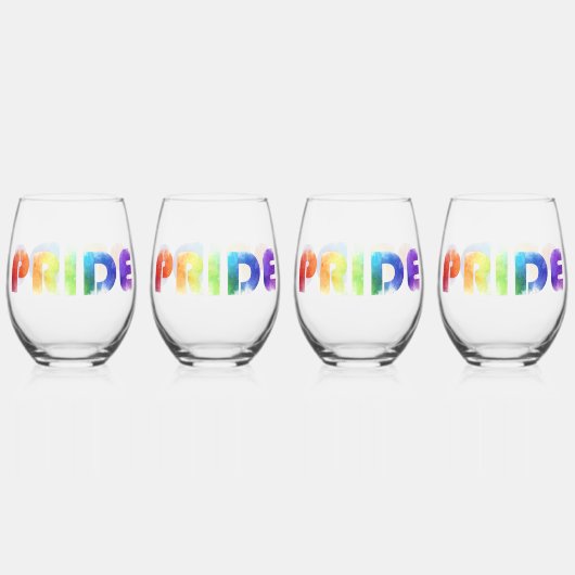 Pride Rainbow Wijnglas Zonder Voet (Voorkant)