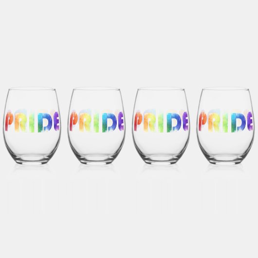 Pride Rainbow Wijnglas Zonder Voet (Achterkant)