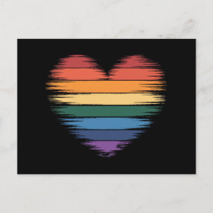 Pride Rainbows Hart Print LGBT Gay Pride Briefkaart