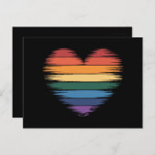 Pride Rainbows Hart Print LGBT Gay Pride Briefkaart (Voorkant / Achterkant)