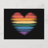 Pride Rainbows Hart Print LGBT Gay Pride Briefkaart (Voorkant)