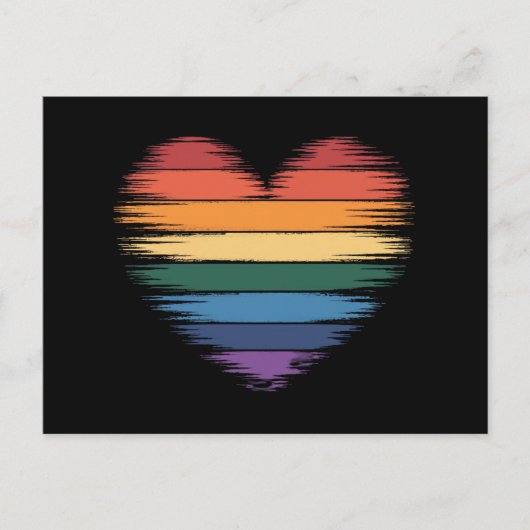 Pride Rainbows Hart Print LGBT Gay Pride Briefkaart (Voorkant)
