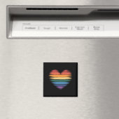 Pride Rainbows Hart Print LGBT Gay Pride Magneet (Insitu (Vaatwasser))