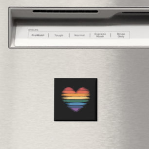 Pride Rainbows Hart Print LGBT Gay Pride Magneet