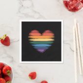Pride Rainbows Hart Print LGBT Gay Pride Servet (Insitu)