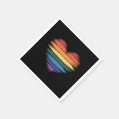 Pride Rainbows Hart Print LGBT Gay Pride Servet (Hoek)