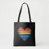 Pride Rainbows Hart Print LGBT Gay Pride Tote Bag (Voorkant)
