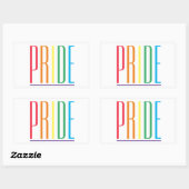 PRIDE Rechthoek Stickers (Vel)