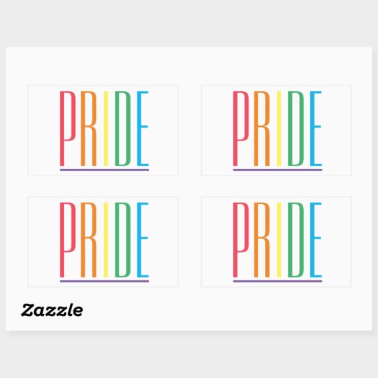 PRIDE Rechthoek Stickers (Vel)