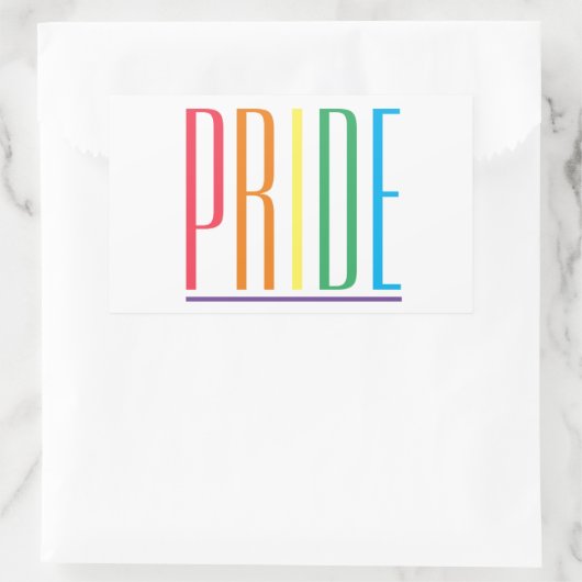 PRIDE Rechthoek Stickers (Tas)