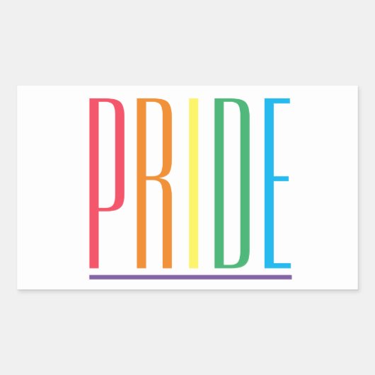 PRIDE Rechthoek Stickers (Voorkant)