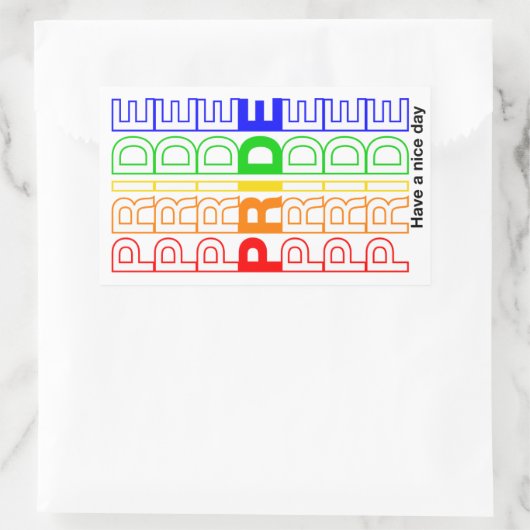 Pride Rechthoekige Sticker (Tas)