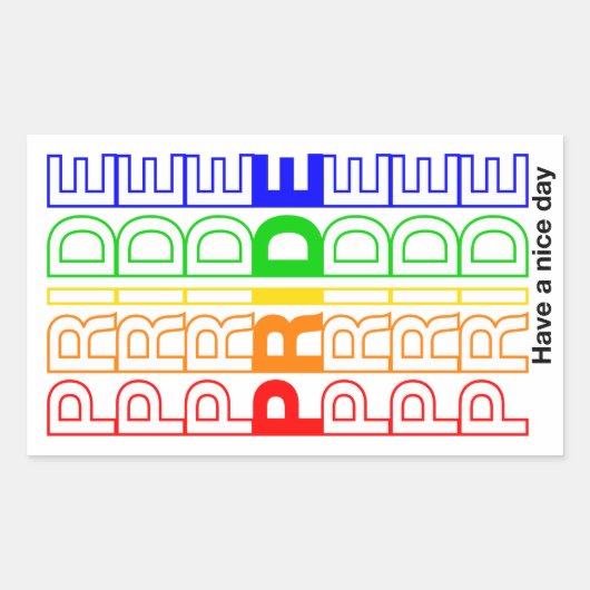 Pride Rechthoekige Sticker (Voorkant)